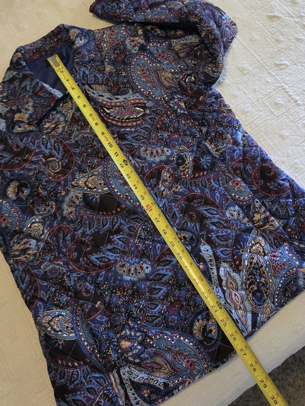 Jones New York Signature Quilted Paisley Jacket, Size Large - Picture 8 of 10